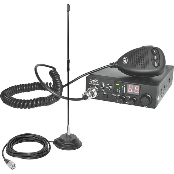 Pacchetto Trasmettitore Radio Cb Pni Escort Hp 8000L Asq + Antenna Cb Pni Extra 40 Con Magnete-image