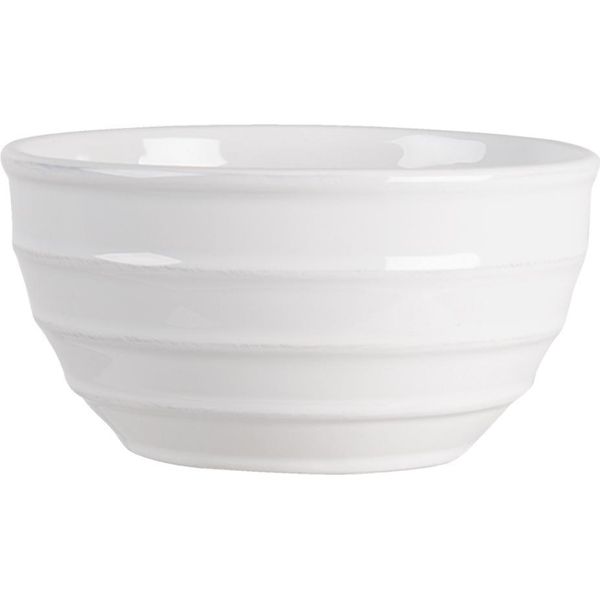 Clayre & Eef Zuppiera 1000 Ml In Vetroceramica Bianca A Righe-image