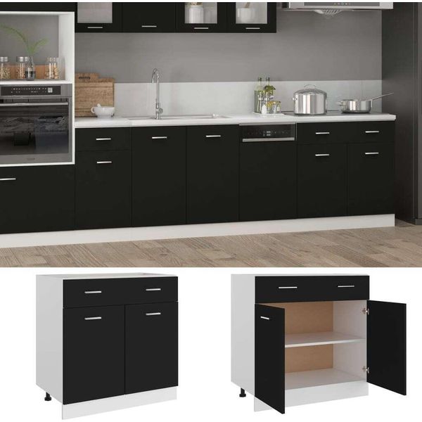 Syfax™ Mobile Inferiore Cassetto “Lyon” Nero 80X46X81,5 Cm-image