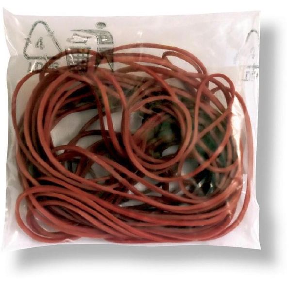 Elastici Diametro 2 Cm/Larghezza 1 Mm, 50 Pezzi - Rosso-image