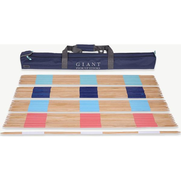 Xl Mega Mikado - 33 Bastoni Per Pick-Up - Legno Di Pino- In Borsa - 90 Cm-image