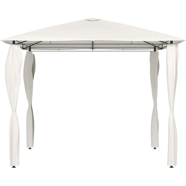 Vidaxl Padiglione Con Coperture Per Pali 3X3X2,6 M Crema 160 G/M²-image