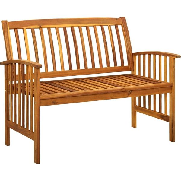 Syfax™ Panchina Da Giardino Con Cuscino 119 Cm Legno Massello D'acacia-image