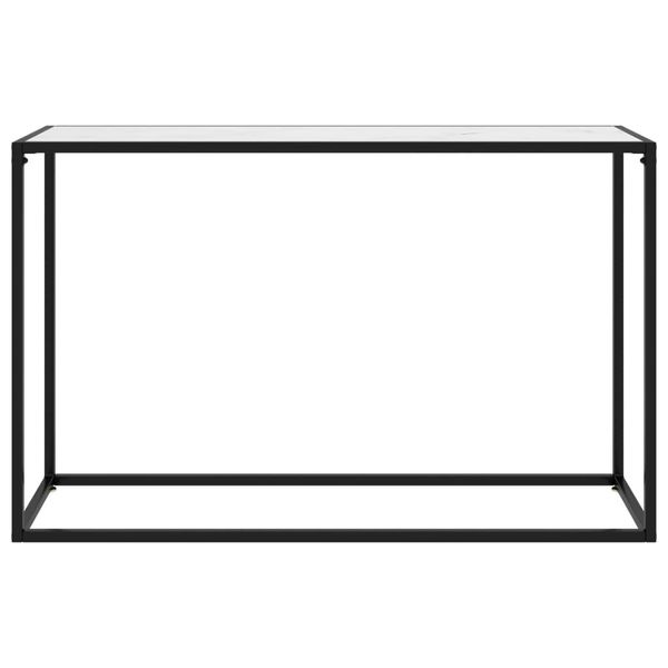 Syfax™ Tavolo Consolle Bianco 120X35X75 Cm In Vetro Temperato-image