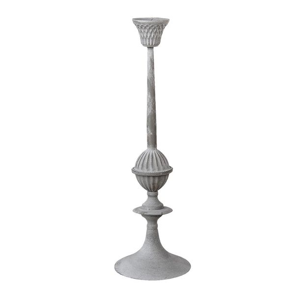 Candeliere Clayre & Eef Ø 15X50 Cm Ferro Color Argento-image