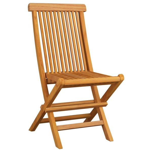 Vidaxl Sedie Da Giardino Cuscini A Quadri Grigi 8 Pz. Legno Massiccio Di Teak-image