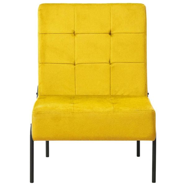 Syfax™ Poltrona Relax 65X79X87 Cm Giallo Senape In Velluto-image