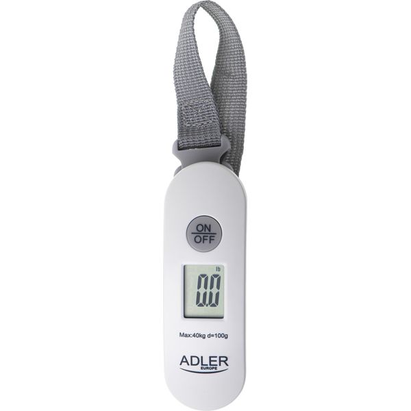 Adler | Travel Luggage Scale | Ad 8189 | Auto Power Off | Maximum Weight (Capacity) 40 Kg | Low Battery Indicator; Overload Indicator; Measurement Range: From 300G To 40Kg-image