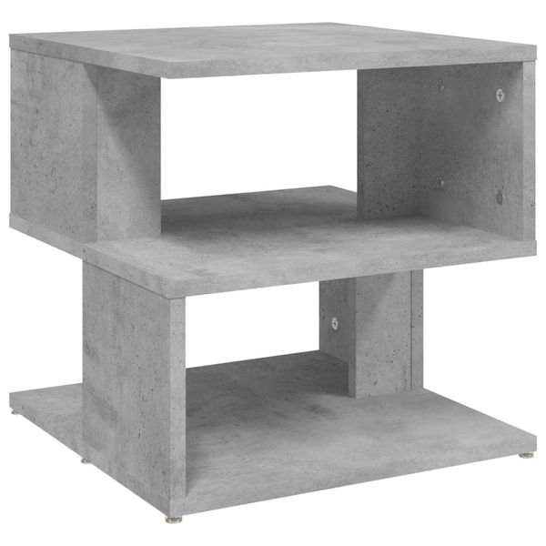 Tavolino In Cemento Grigio 40X40X40 Cm Materiale A Base Di Legno-image
