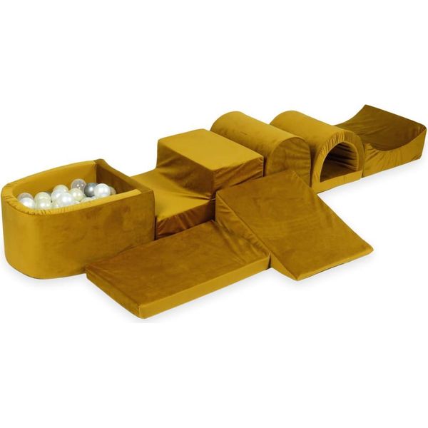 Il Più Grande Parco Giochi In Schiuma Con Pool Micro Velvet Gold + 100 Palline: Oro Chiaro, Madreperla, Argento, Trasparente-image