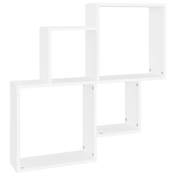 Vidaxl Scaffale A Cubo Bianco 80X15X78,5 Cm Materiale A Base Di Legno-image