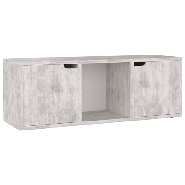 Mobile Tv Grigio Cemento 88,5X27,5X30,5 Cm Materiale A Base Di Legno-image