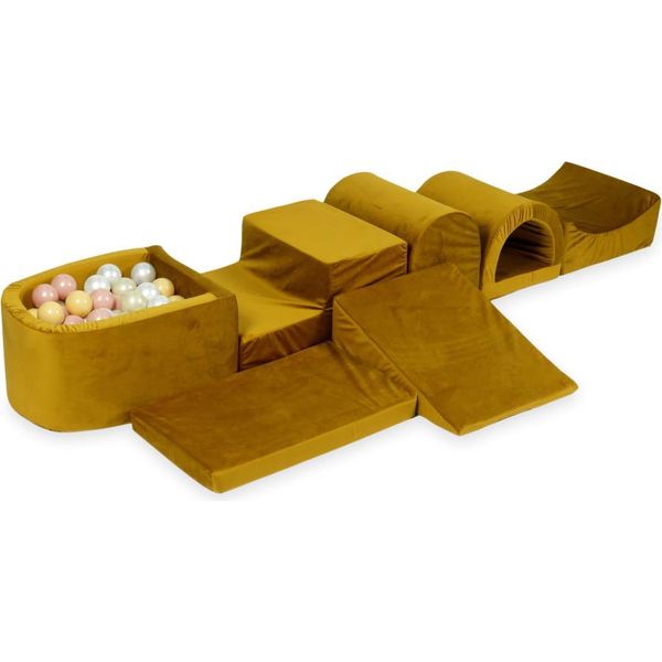 Il Più Grande Parco Giochi In Schiuma Con Pool Micro Velvet Gold + 100 Palline: Oro Chiaro, Beige, Madreperla, Oro Rosa-image