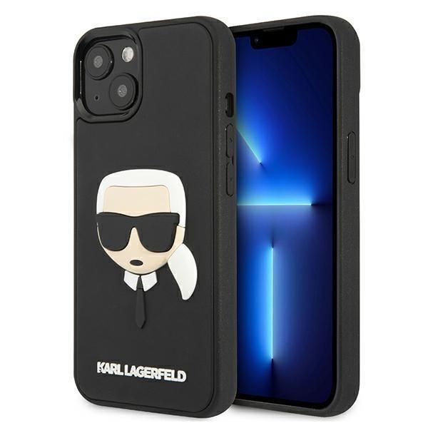 Karl Lagerfeld Klhcp13Skh3Dbk Custodia Rigida Per Iphone 13Mini 5,4 Czarny/Nero 3D Gomma Testa Di Karl-image