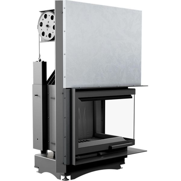 Inserto Per Caminetto In Ghisa Kratki Maja Destro 8 Kw Ø 150 Con Porta Scorrevole-image