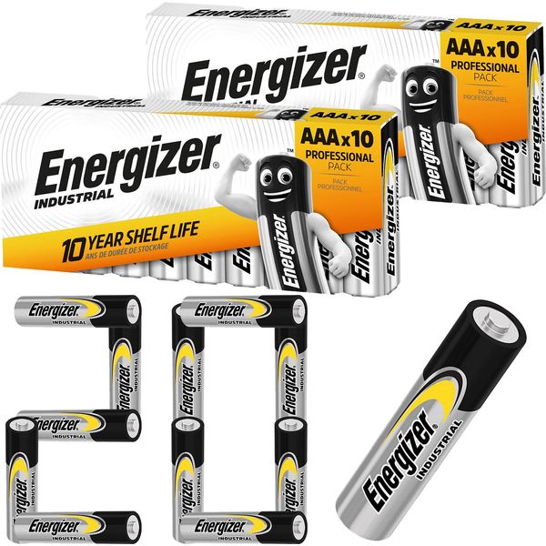 Batterie Energizer Aaa LR03 Industrial 20 Pezzi Alcaline 1250Mah Professionali-image