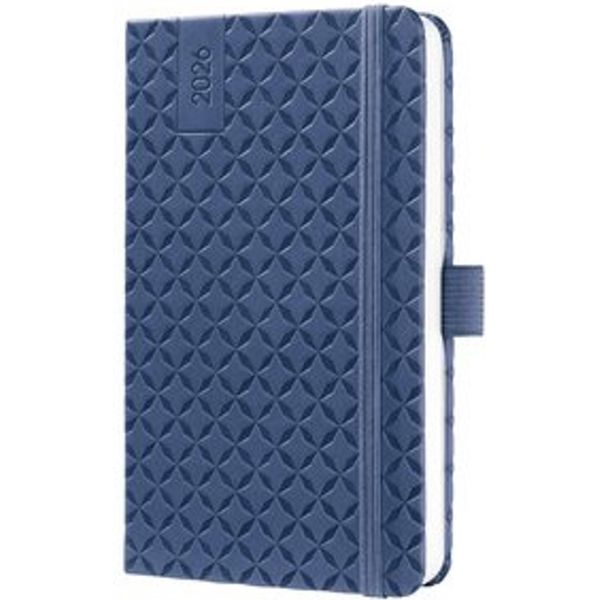 Sigel J6100 Sigel Agenda Tascabile Jolie Flair 2026, Pelle Finta, A6, Blu-image