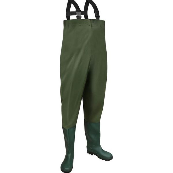 Jiubiaz Waders Pantaloni Da Pesca Pantaloni Da Pesca Pantaloni Da Stagno Waders Con Stivali Pvc Gomma 42/43-image