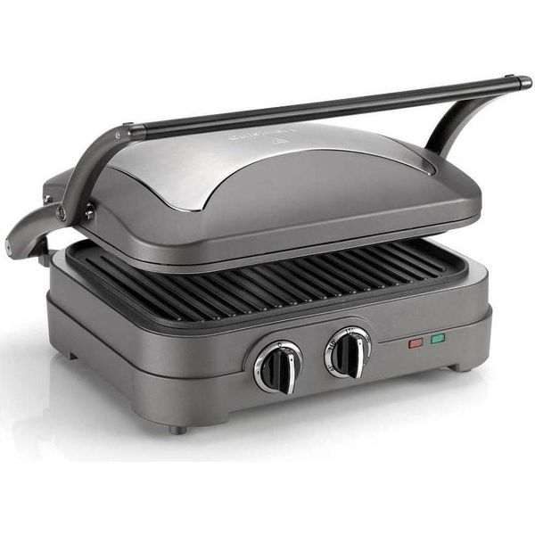 Griglia Per Carne In Acciaio Spazzolato Da 1600 W E 1334 Cm² Cuisinart Gr47E-image