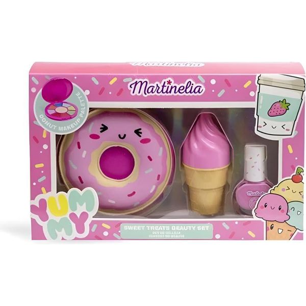 Martinelia | Set Trucco Donut - 100 G - Profumo Di Vaniglia - 8X1 G Ombretto - Set Cosmetici Per Bambini-image