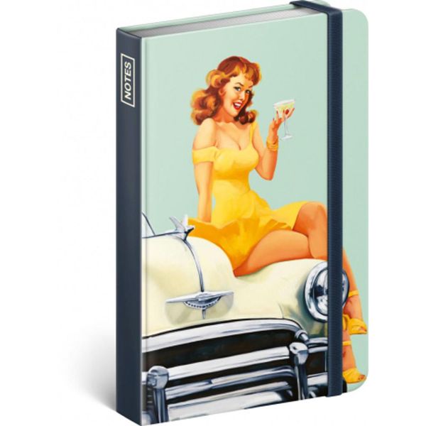 Quaderno A Righe, Piccolo Quaderno Per Adulti E Bambini, Taccuino, Quaderno Con Copertina Rigida (Pin-Up Girls)-image