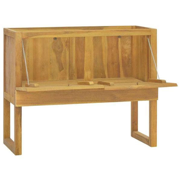 Vidaxl Mobile Da Bagno 90X40X75,5 Cm In Legno Massiccio Di Teak-image