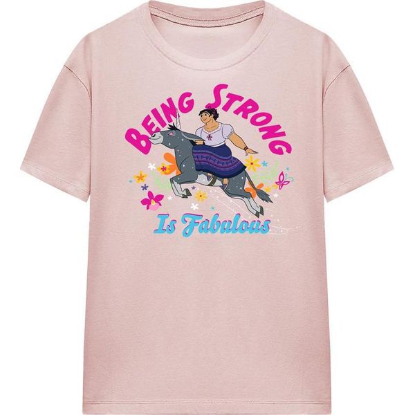 Encanto - Maglietta "Essere Forti è Favoloso"" Da Donna TV25826 (S) (Rosa)"-image