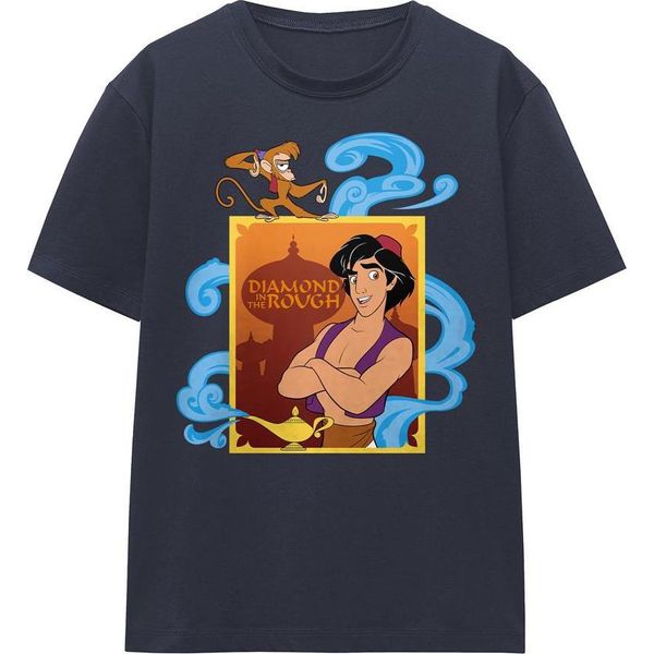 Aladdin - Maglietta "Diamond In The Rough"" Da Donna TV25866 (L) (Blu Navy)"-image