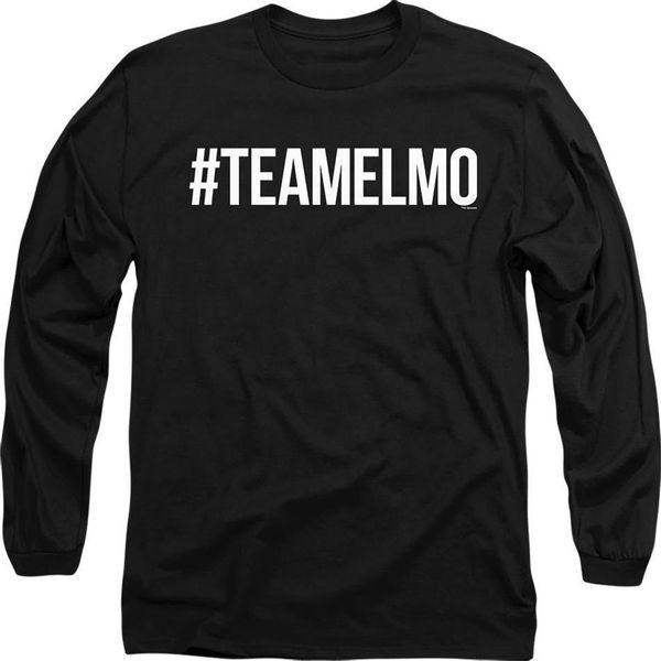 Sesame Street - Maglietta "Team Elmo"" Per Uomo/Donna Unisex, Manica Lunga TV28224 (M) (Nero)"-image