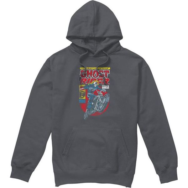 Ghost Rider - Felpa Con Cappuccio Per Uomo/Donna Unisex TV28526 (Xl) (Charcoal)-image