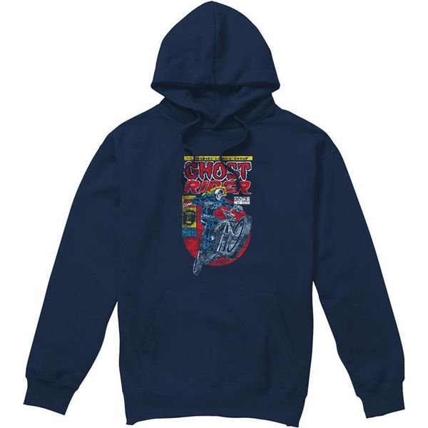 Ghost Rider - Felpa Con Cappuccio Per Uomo/Donna Unisex TV28526 (Xl) (Navy)-image