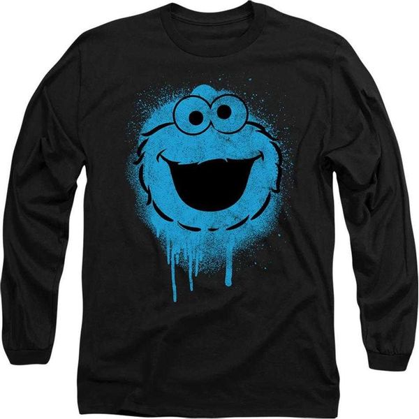 Sesame Street - T-Shirt Unisex Uomo/Donna, Manica Lunga TV28354 (L) (Nero)-image