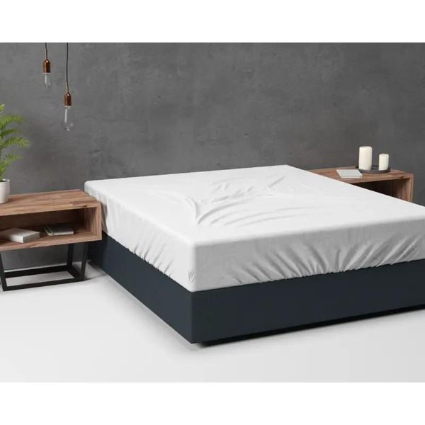 Sleeptime 100% Flanella Basic, Lenzuolo Matrimoniale Bianco 140 X 200 Cm-image