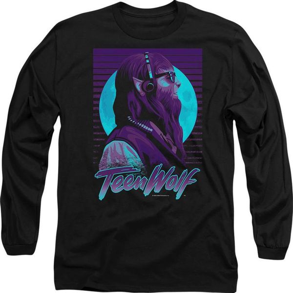 Teen Wolf - T-Shirt Unisex Uomo/Donna, Manica Lunga TV28255 (Xxl) (Nero)-image