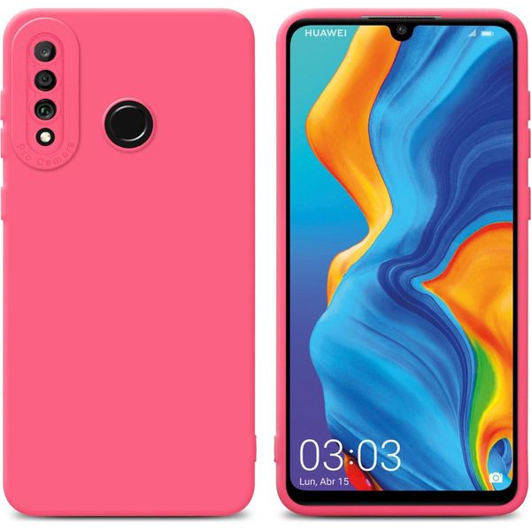 Cadorabo Cover Per Huawei P30 Lite Cover Protettiva In Tpu Rosso Custodia In Silicone Custodia Per Cellulare-image