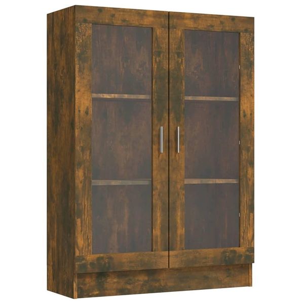 Vidaxl Vetrina In Rovere Fumé 82,5X30,5X115 Cm Materiale A Base Di Legno-image