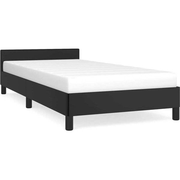 Vidaxl Struttura Letto Con Testiera Senza Materasso Nero 100X200 Cm-image