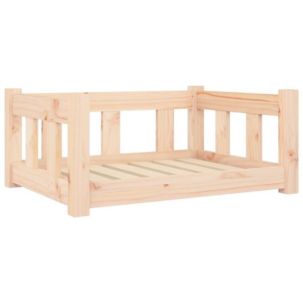 Vidaxl Letto Per Cani 65,5X50,5X28 Cm In Legno Di Pino Massiccio-image