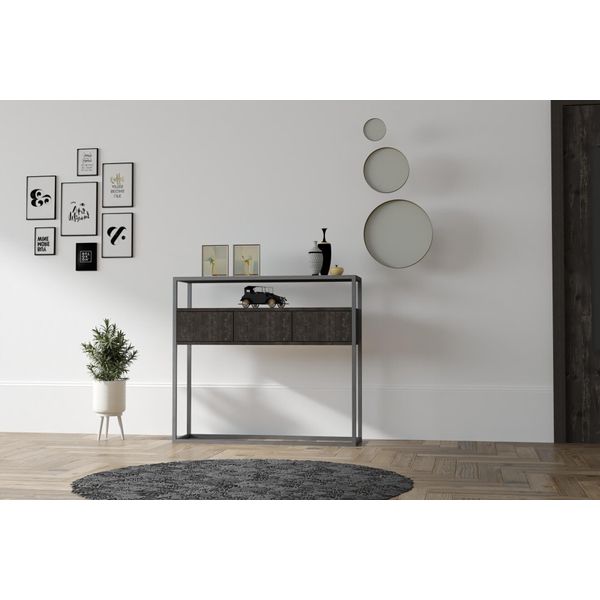 Skye Decor, Guarda - Antracite, Console, Antracite, 100 % Melamine Coated Slipboard, 100 X 29 X 90 Cm-image