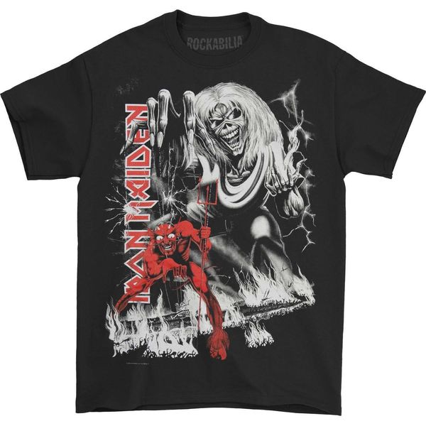 Iron Maiden - Maglietta "Number Of The Beast Jumbo"" Per Uomo/Donna Unisex RO870 (L) (Nero)"-image