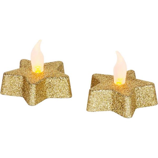 Candela Magichome Natale, Led Stella, Oro, Bianco Caldo, 5,8X4,8 Cm-image
