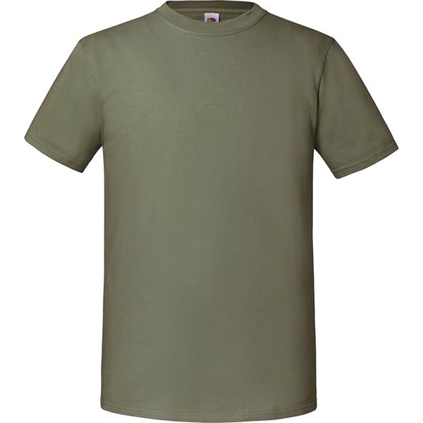 Maglietta Fruit Of The Loom Premium Uomo RW5974 (L) (Verde Oliva Classico)-image
