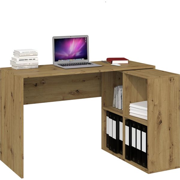 Scrivania Con Scansia Elbe - Rovere Artisan-image