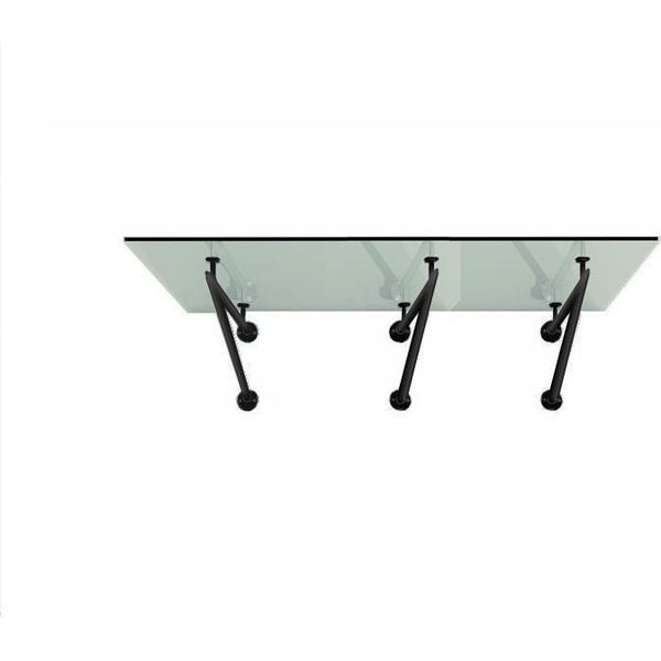 Glaszentrum Hagen - 230X90 Cm Vetro Trasparente A Spruzzo - Trasparente - Incl. RAL7016-image