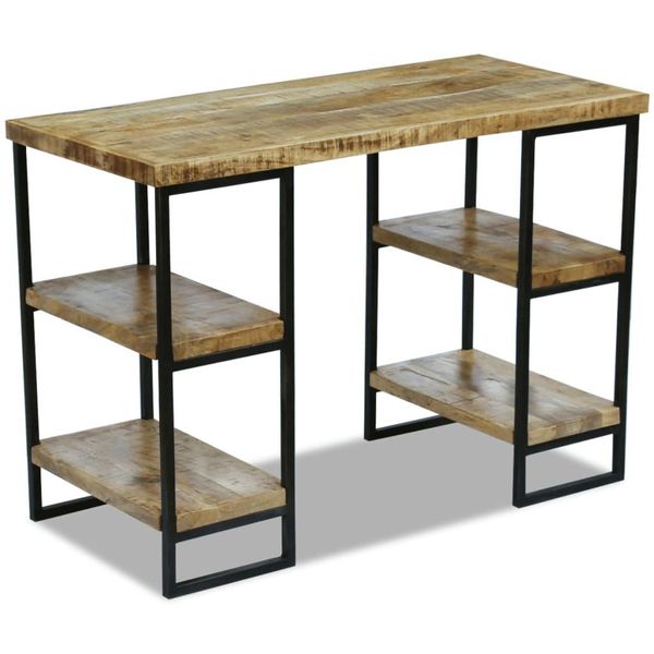 The Living Store Scrivania In Legno Di Mango 110×50×76 Cm-image