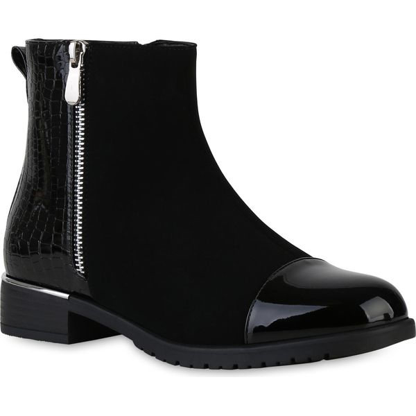 Van Hill Stivaletti Classici Leggermente Foderati Da Donna Scarpe Con Cerniera 840501, Colore: Nero, Taglia: 36-image
