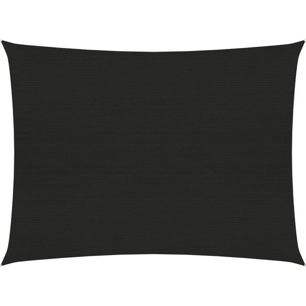 The Living Store Tenda Da Sole 160 G/M² Nero 3X4 M Hdpe-image
