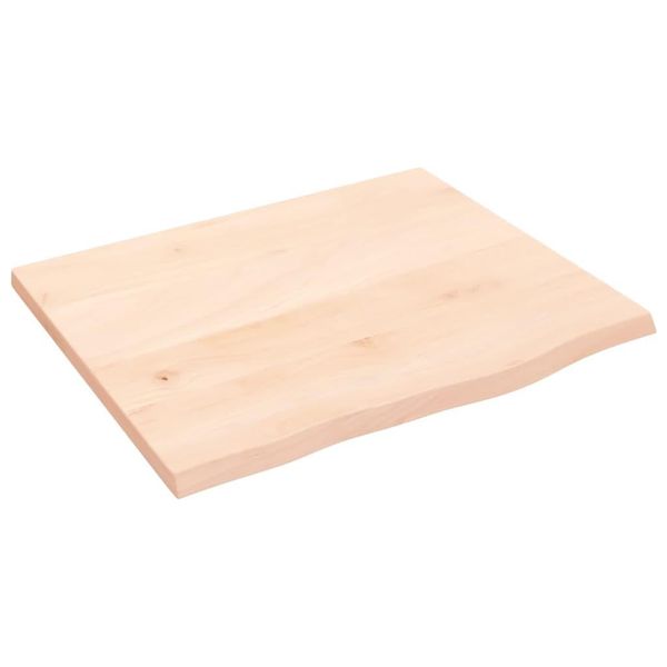 The Living Store Mensola A Muro 60X50X2 Cm In Rovere Massiccio Non Trattato-image