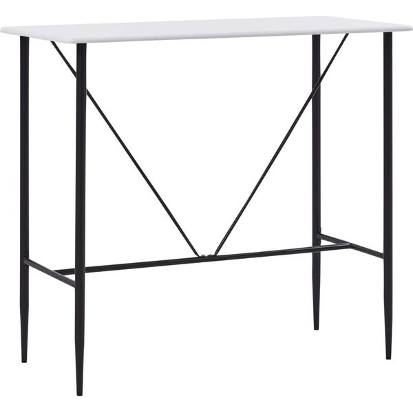 The Living Store Bartisch Weiß 120 X 60 X 110 Cm Mdf-image