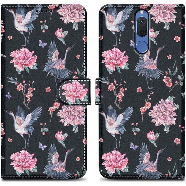 Cadorabo Custodia Protettiva Per Huawei Mate 10 Lite Custodia Design Nero Custodia Per Cellulare Custodia Protettiva Custodia Magnetica Custodia Cover-image